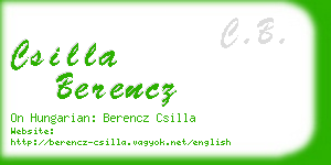 csilla berencz business card